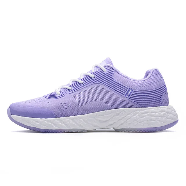 Light Purple ONEMIX/женские кроссовки для бега; белые сетчатые дышащие кроссовки с воздушной подушкой; кроссовки для марафона; уличные спортивные кроссовки для прогулок - Цвет: Light Purple