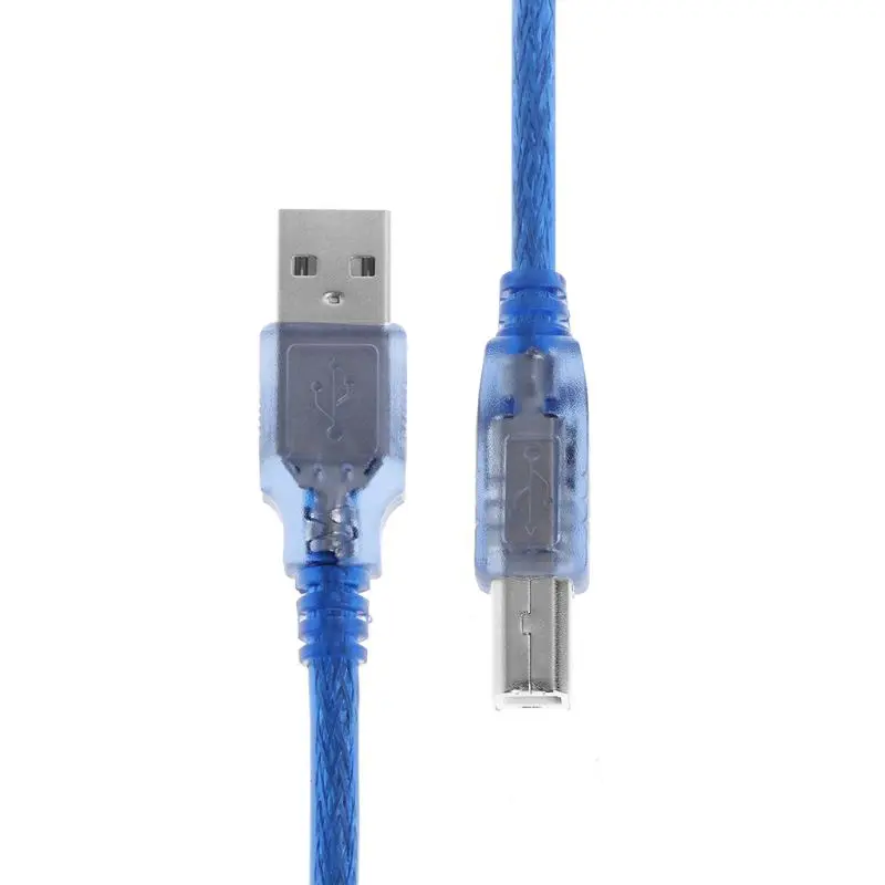 Высокоскоростной прозрачный синий usb накопитель 2 0 кабель для принтера Type A Male B