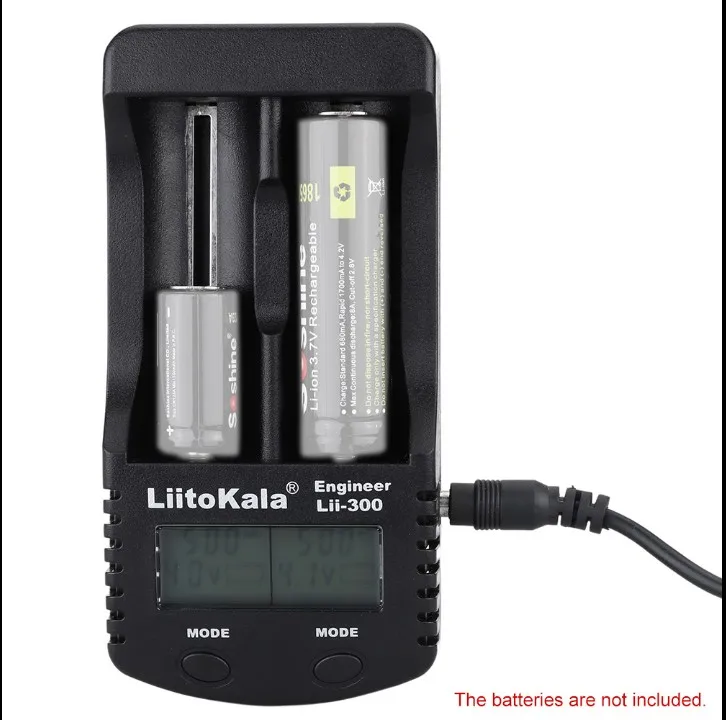 Liitokala Lii-300 Smart 18650 Батарея Зарядное устройство Dis для NiMH литий-ионный батареи с 5 В USB