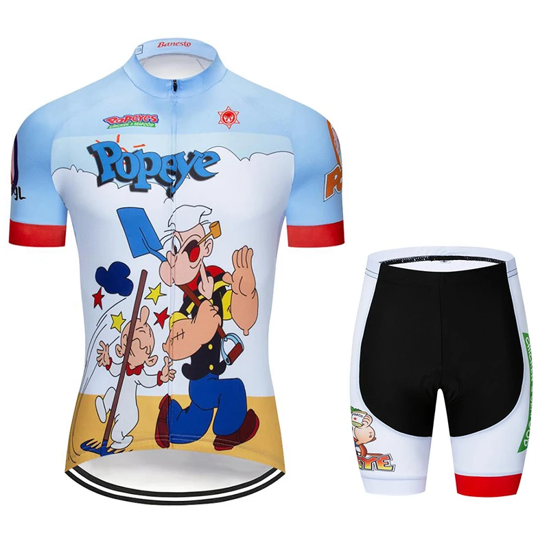 Popeye Ciclismo Джерси ropa Ciclismo Verano гонки спортивный мотоцикл Джерси Топы Ciclismo desgaste манга corta Maillot ropa