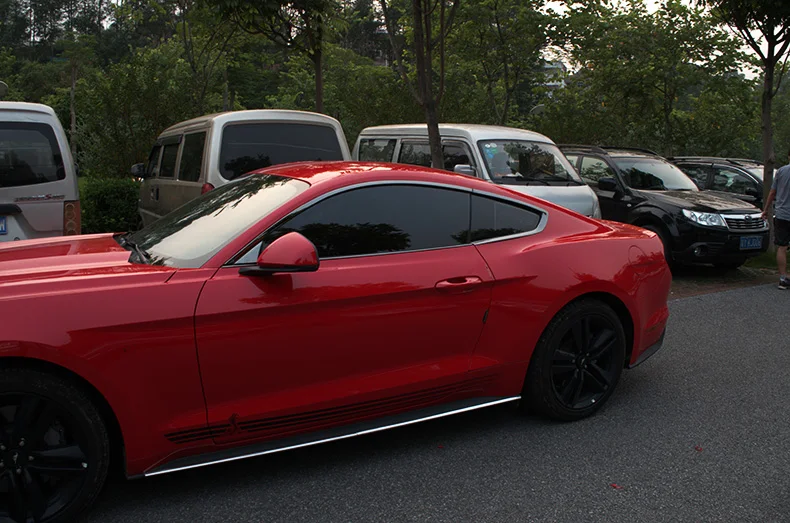 Lsrtw2017 304 нержавеющая сталь окна автомобиля планки для ford mustang 6th поколения