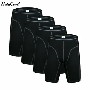 4pcslot hot brand quality boxershorts new fashion sexy mens boxers shorts cotton man long underwear male underpant large size free global shipping