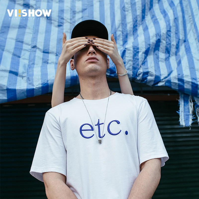 Viishow Брендовые мужские футболки 2018 Летние повседневные с буквенным принтом