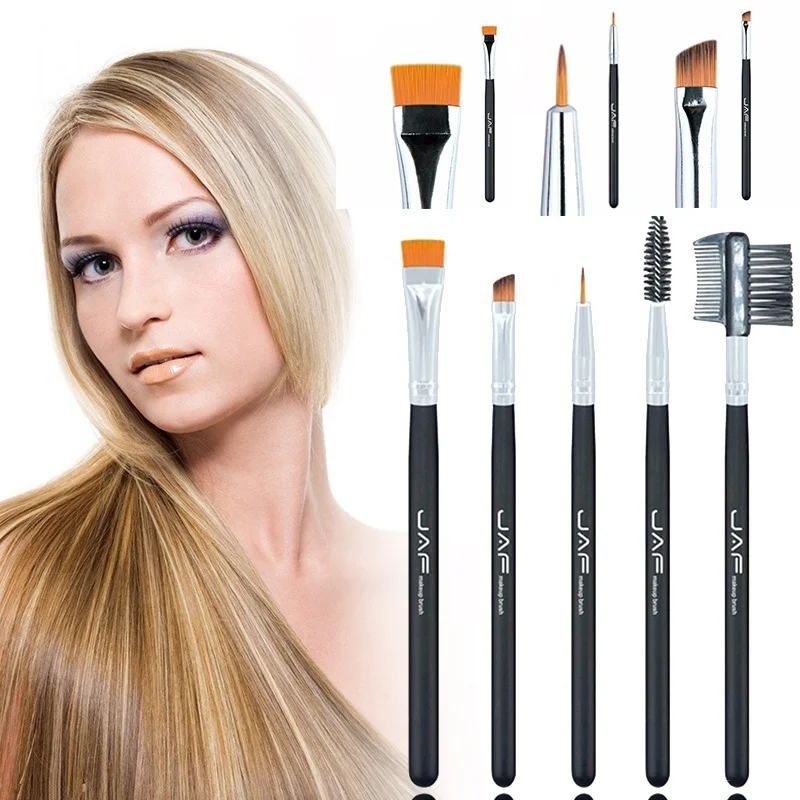 Розничная торговля JAF100 % Vegan Eye Make Cosmetische Borstel набор voor подводка для глаз Wenkbrauw Wimper