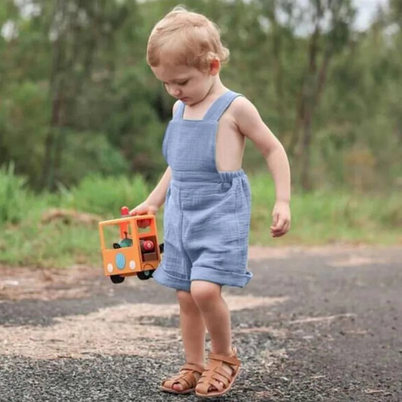 2018 г. модные брендовые Детский джинсовый комбинезон для мальчиков и девочек