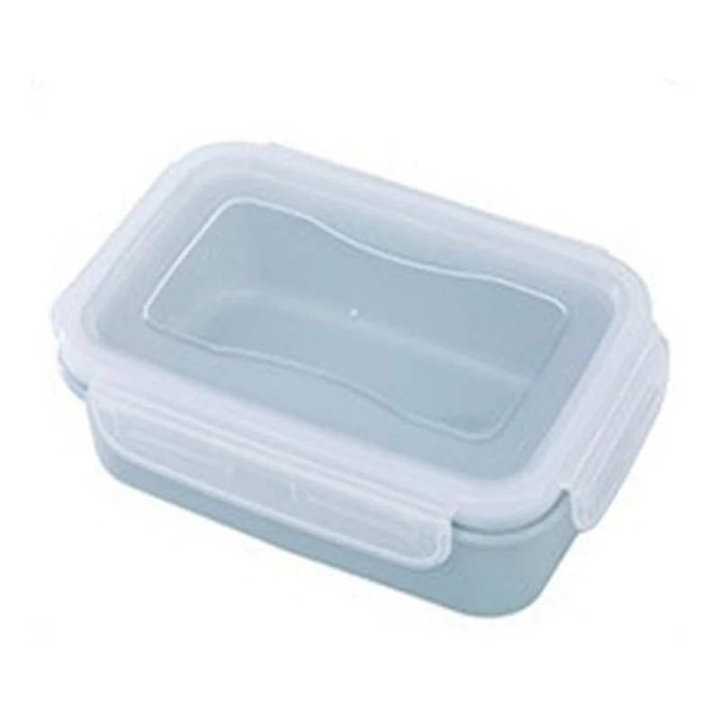 Square Blue Коробка для хранения продуктов 1 шт. маленькая коробка для хранения соуса свежие фрукты кухонные принадлежности Кухонный Контейнер Пластиковые экологически чистые закуски - Цвет: Square Blue