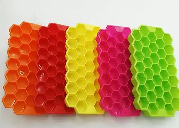 

New Arrive SILICONE HONEYCOMB ICE CREAM MAKER HONEYCOMB ICE CUBE TRAY 37 CAVITY ICE MAKER FORM DIY KITCHEN TOOLS