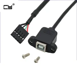 Панельное крепление для принтера с гнездом USB 2,0 B типа Мама до шага 2,0 мм 5-Контактный корпус PCB Материнская плата кабель Dupont 25 см 50 см