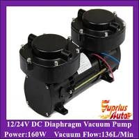 GZ70B-12 DC12v/24v Oil Free DC/AC Electric Diaphragm Vacuum Pump 136LPM vacuum flow,160w Double cylinder compression pump