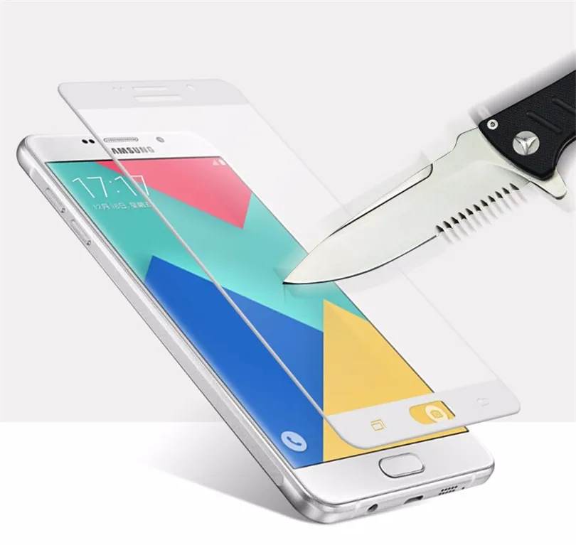 9H защитная пленка на полное покрытие из закаленного стекла для samsung Galaxy A3 A5 A7 NOTE 2 3 4 5 C5 C7 Защитная пленка для экрана