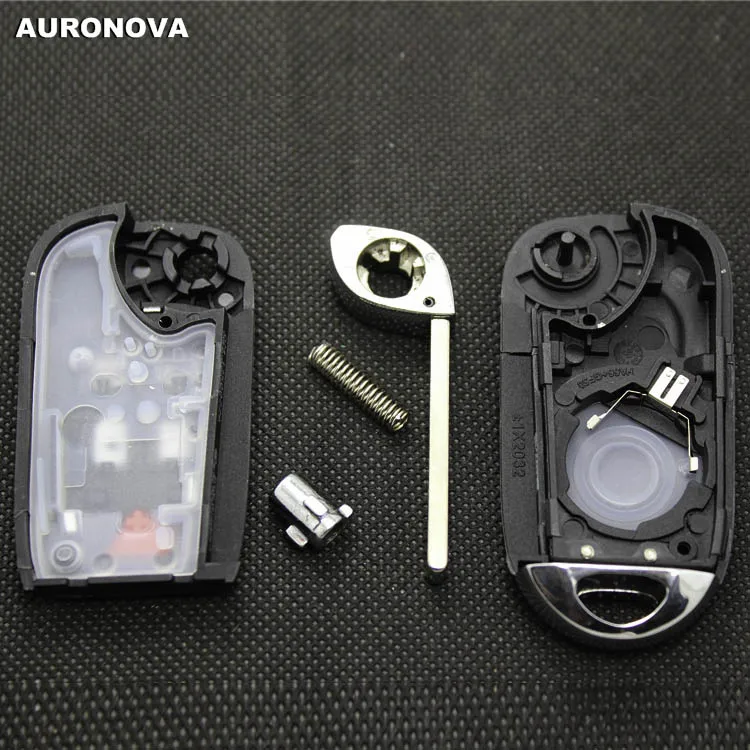 

AURONOVA New Upgrade Flip Folding Key Shell for Buick Regal Replacement 2 Buttons Remote Car Key Case DIY