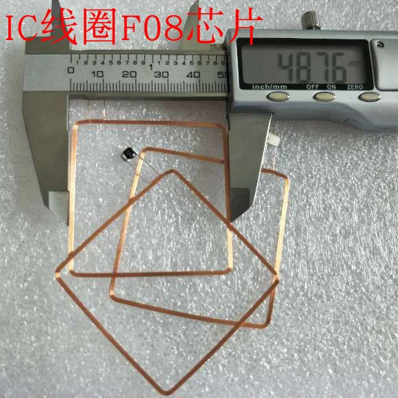13 56 МГц HF COB и антенна IC катушка для сварки отечественного Fudan F08 чип RFID метки 49*49*0 3