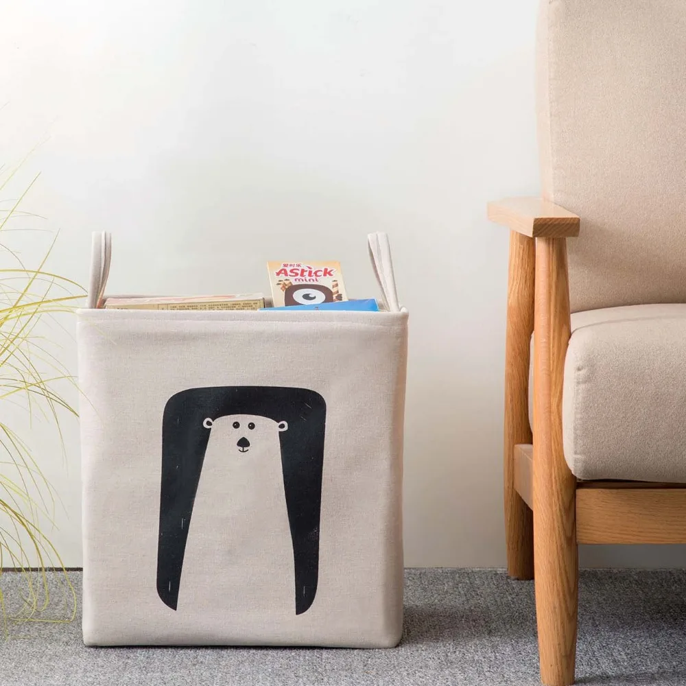 Otherhouse из хлопка и льна корзина для белья корзина для одежды складываемая корзина для нижнего белья хранение детских игрушек ведра Прачечная корзина для белья