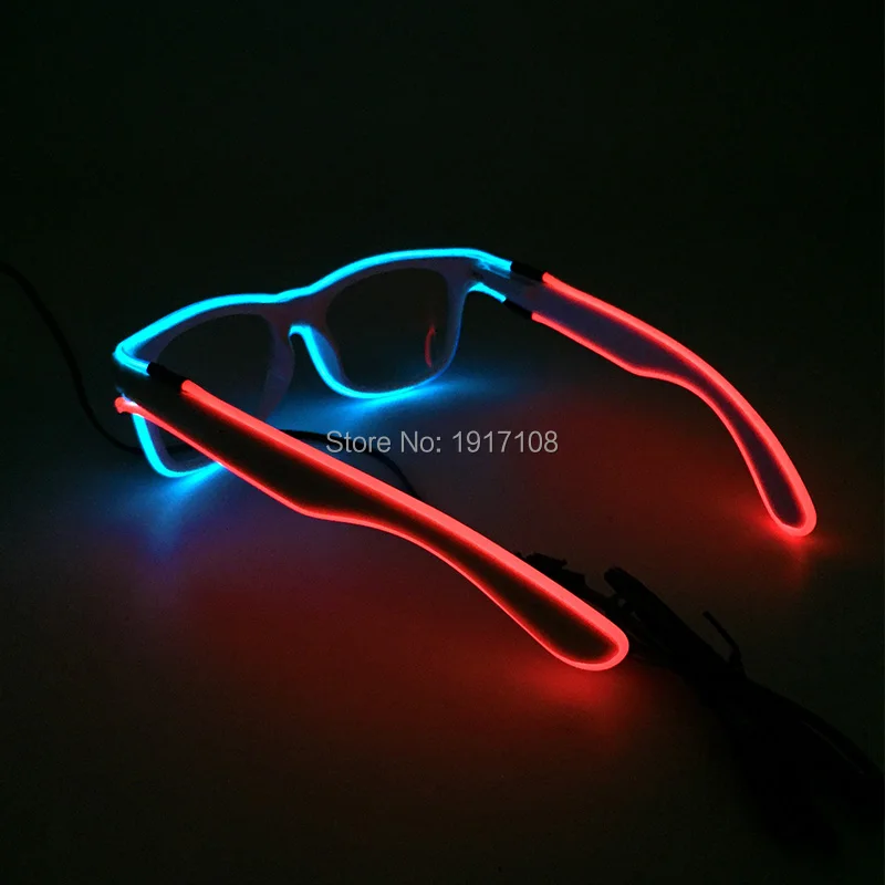 Новый Модный 2 вида цветов мигающий EL Wire Led очки светящиеся для вечеринки
