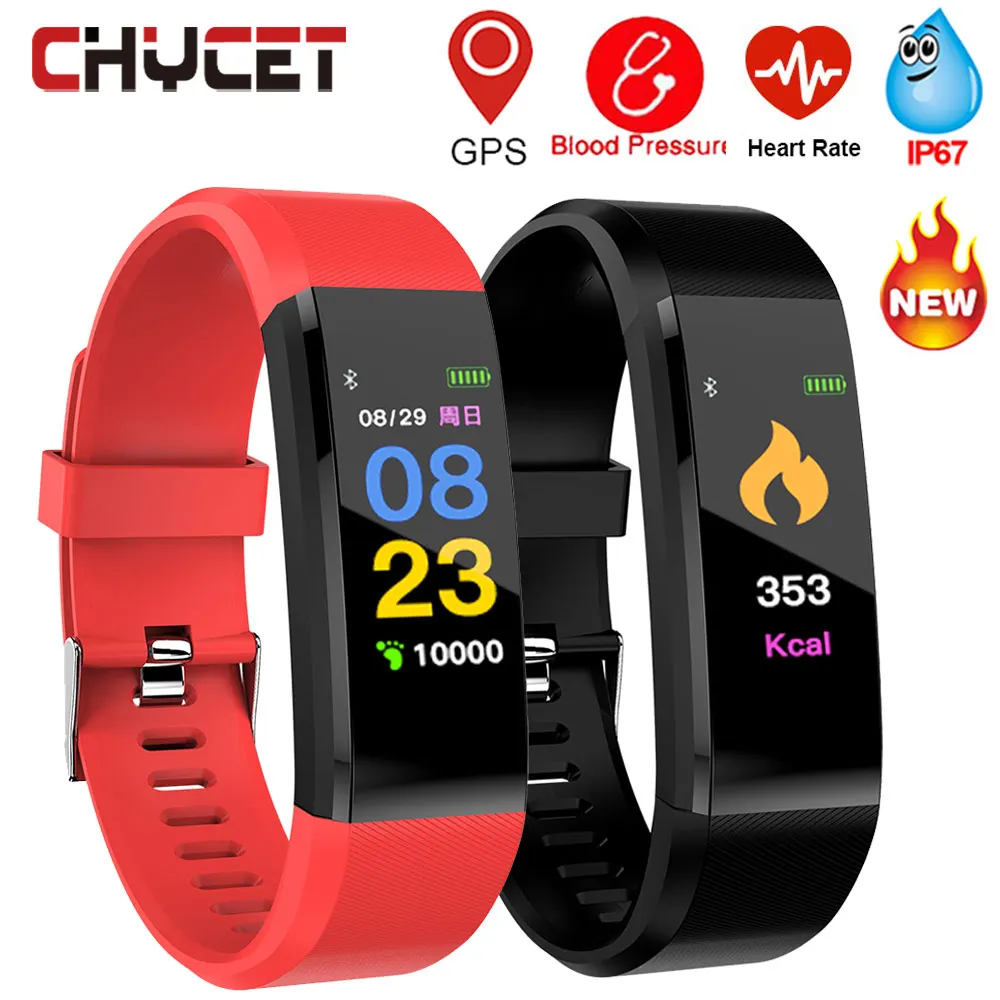 Фитнес трекер ID115 Plus кровяное давление Smartband водонепроницаемый монитор
