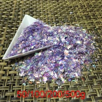 irregular manicure purple shell nail glitter powder cameo crushed sea shinny mixture ice mylar shell paper glitter podwer