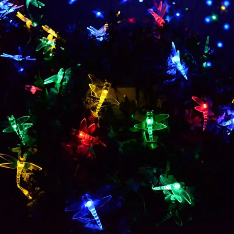 10 м 20 Led Стрекоза сказочные гирлянды Рождественские огни Праздничные