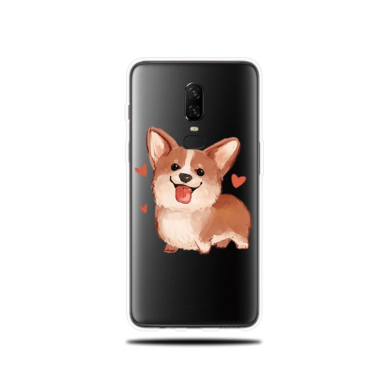 Милые собака и кошка с рисунком силиконовый чехол для телефона OnePlus 5 5T 6 T мягкий