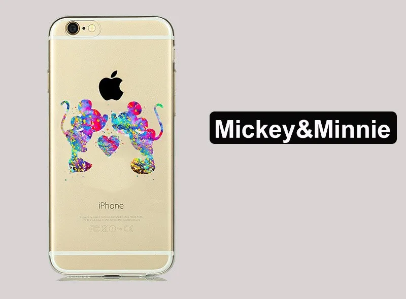 Милый силиконовый чехол Минни Маус для iPhone SE 5S 6s 7 8 Plus 7Plus 8 Plus чехол Белоснежка Русалка для iPhone8 iPhone7 Capinha