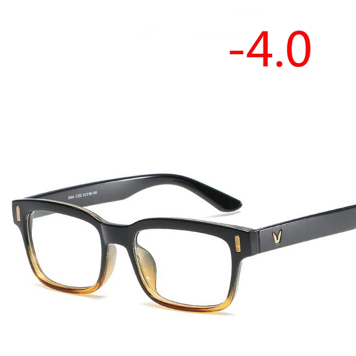 Myopia 400 0,5-0,75-1,0 до-6,0 очки по рецепту 1,56 асферические линзы близорукость очки для унисекс литературных студентов диоптрий очки - Цвет оправы: Myopia 400