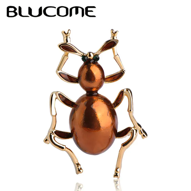 Женская/Детская Брошь Blucome золотистая брошь из эмалированного сплава с