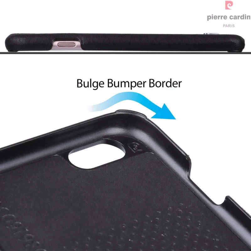 Чехол для телефона Pierre Cardin из натуральной кожи для iPhone 6 6s Plus 5,5 Роскошный металлический чехол с логотипом для iPhone 6 6s 4,7