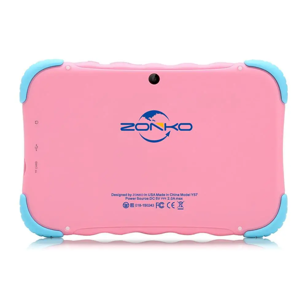 Pink 7 дюймов Android 7,1 Детские планшеты 16 Гб Babypad издание ПК с поддержкой Wi-Fi и Камера GMS Сертифицированный поддерживает детский-доказательство чехол - Комплект: Pink
