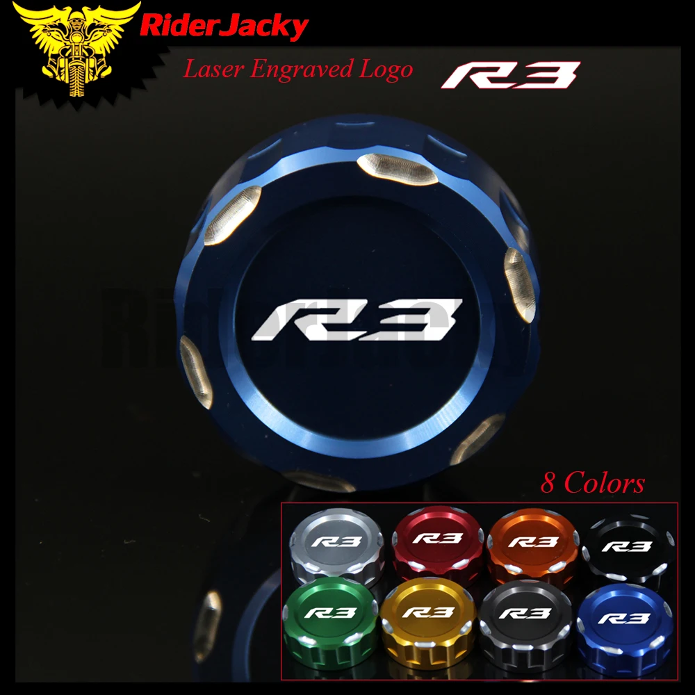 Крышка Резервуара тормозной жидкости RiderJacky CNC для мотоцикла Yamaha R3 2015 2017