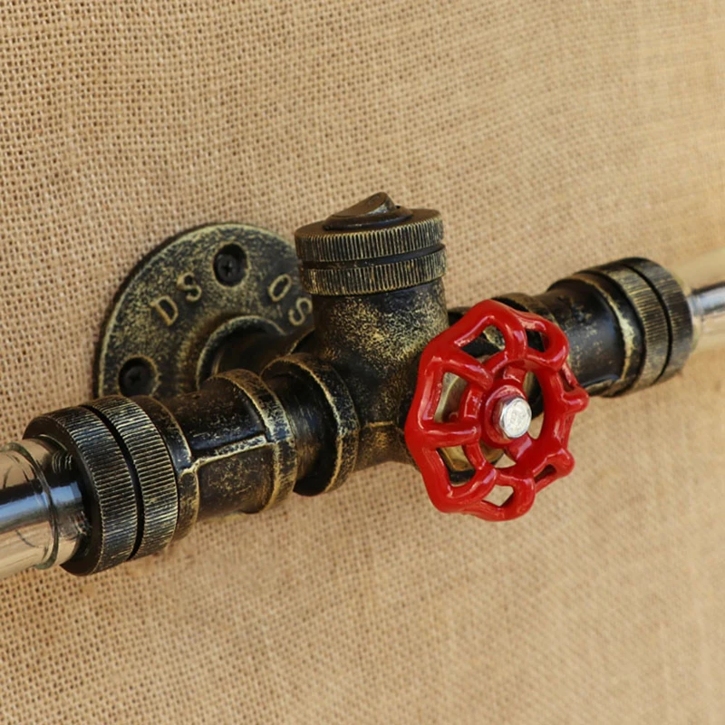 Ретро промышленный светодиодный настенный светильник стеклянный абажур