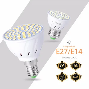 Светодиодная лампа GU10 E27 220 в E14 SMD 2835 48 60 80LED s GU5.3 Bombillas Led B22 focus 230V Ampoule