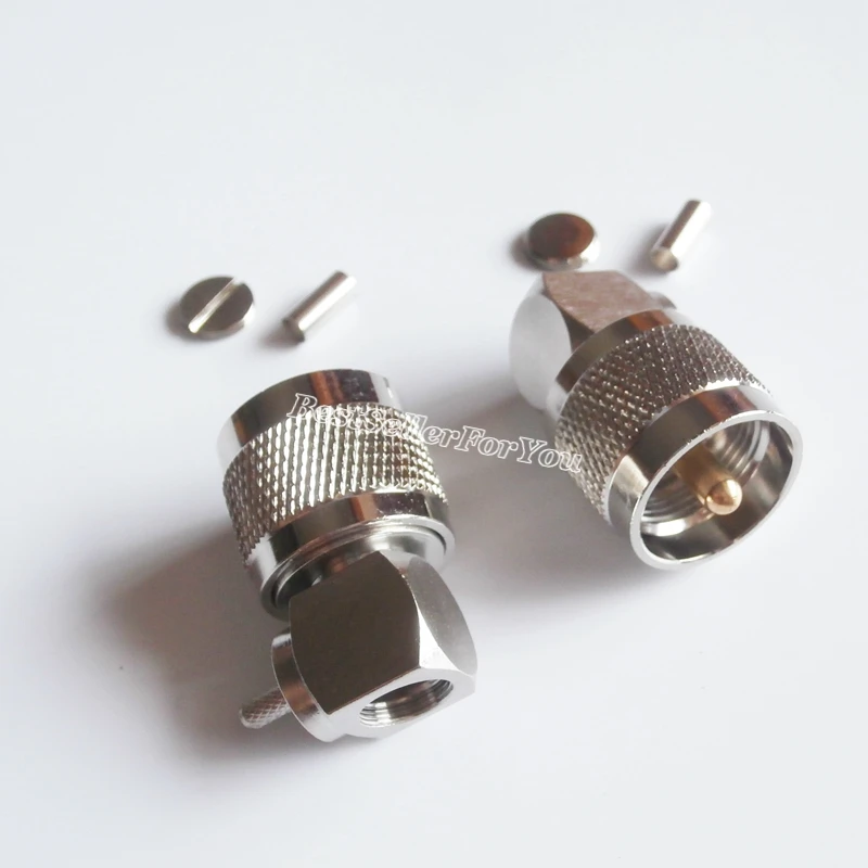 2 шт. штырьковые коннекторы UHF для кабеля RG174 RG316 LMR100 с прямым углом поворота 90