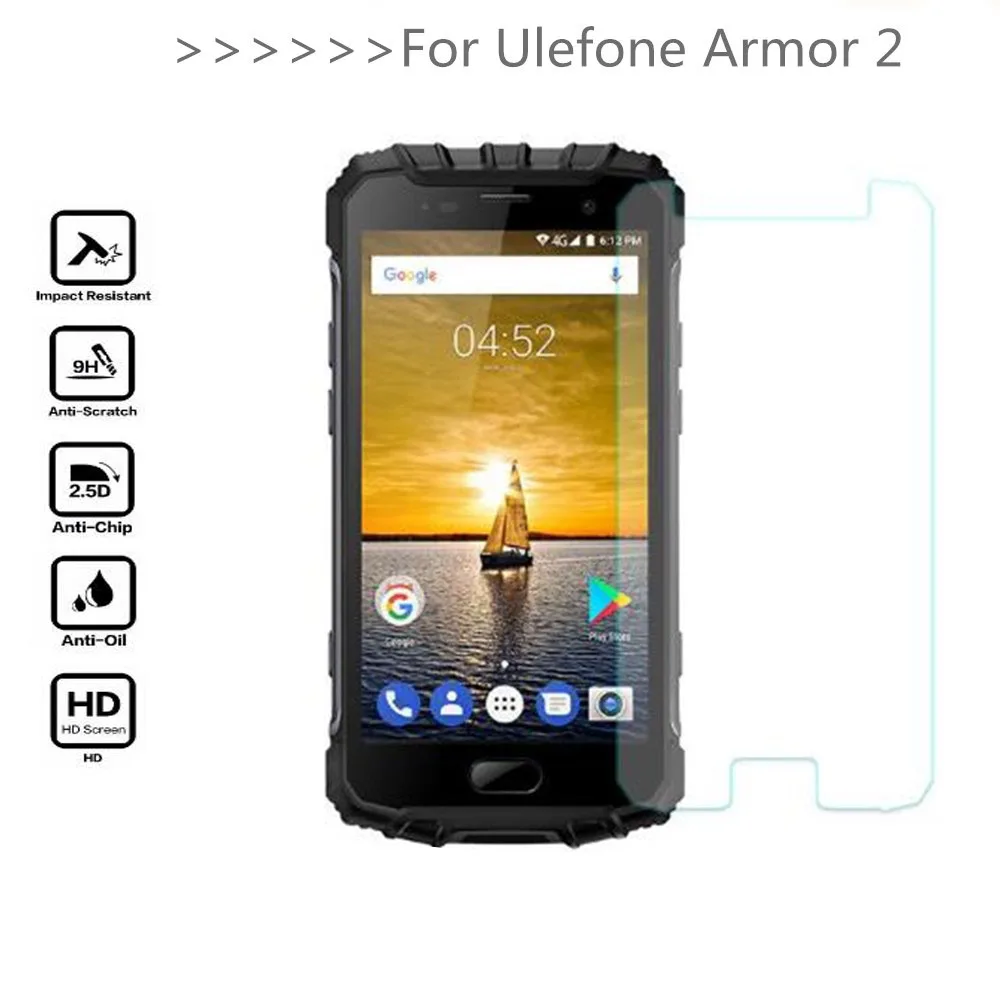 Закаленное стекло для Ulefone Armor 2 защита экрана 9H 2.5D защитная пленка телефона