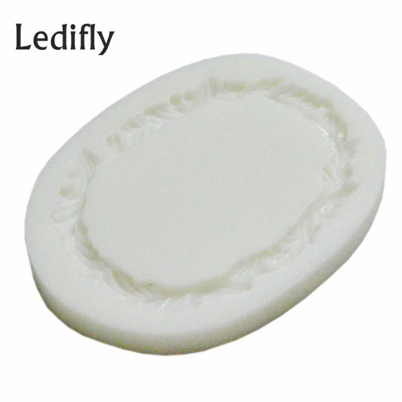 Новый Ledifly 3D DIY помадка торт винтажная рама для зеркала силиконовые формы