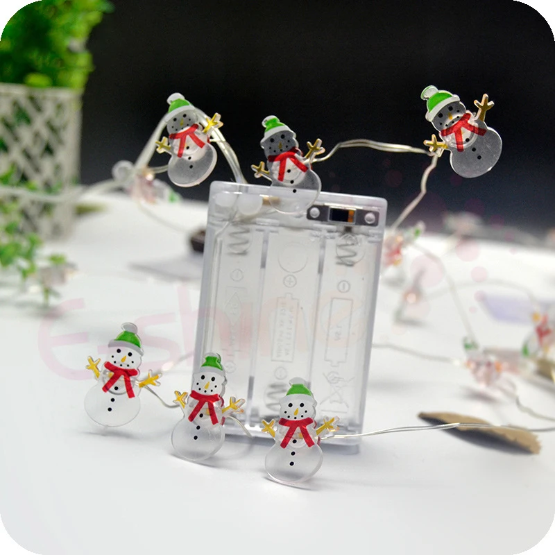 Jiaderui LED Снеговик медная проволока Гирлянда Новогодние огни 2 м 20LED Рождественская