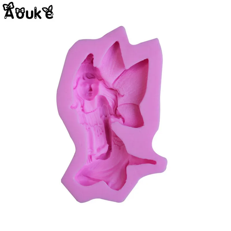 

3D Cake Chocolate Molds Angel Girl Shape Cookies Liquid Silicone Mold Pudding Ice Cube Mould Wedding Decoration DIY Baking Tools