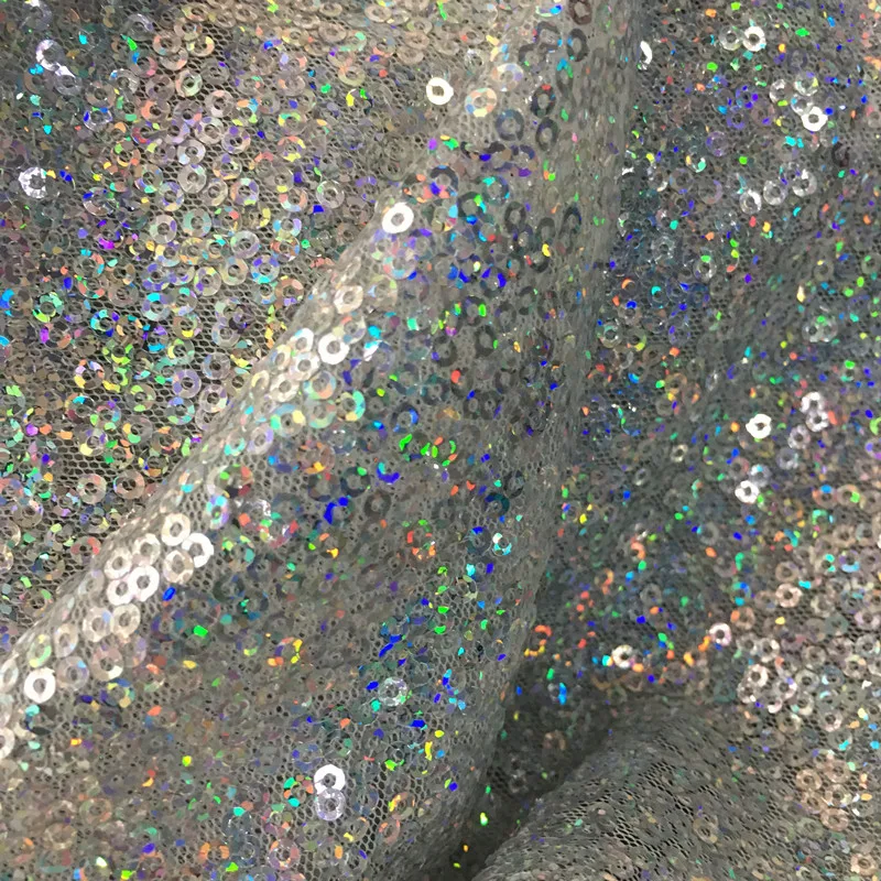 5 м/лот цветная Серебристая ткань с блестками рыбья чешуя для выступлений платья