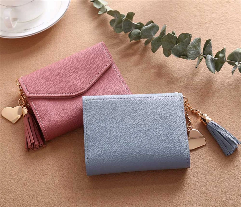 Aelicy женский короткий бумажник с откидной крышкой из искусственной кожи