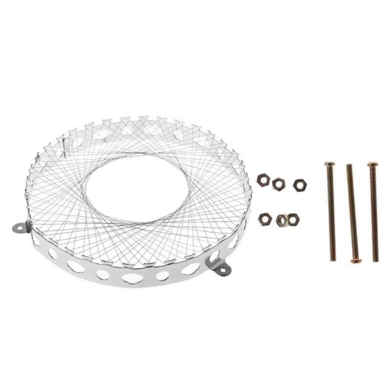 Светло-серый Газовая плита газовая плиты факел сетка из нержавеющей стали ветрозащитная энергосберегающая круглая крышка чехол Сетка кухонные аксессуары - Цвет: Светло-серый