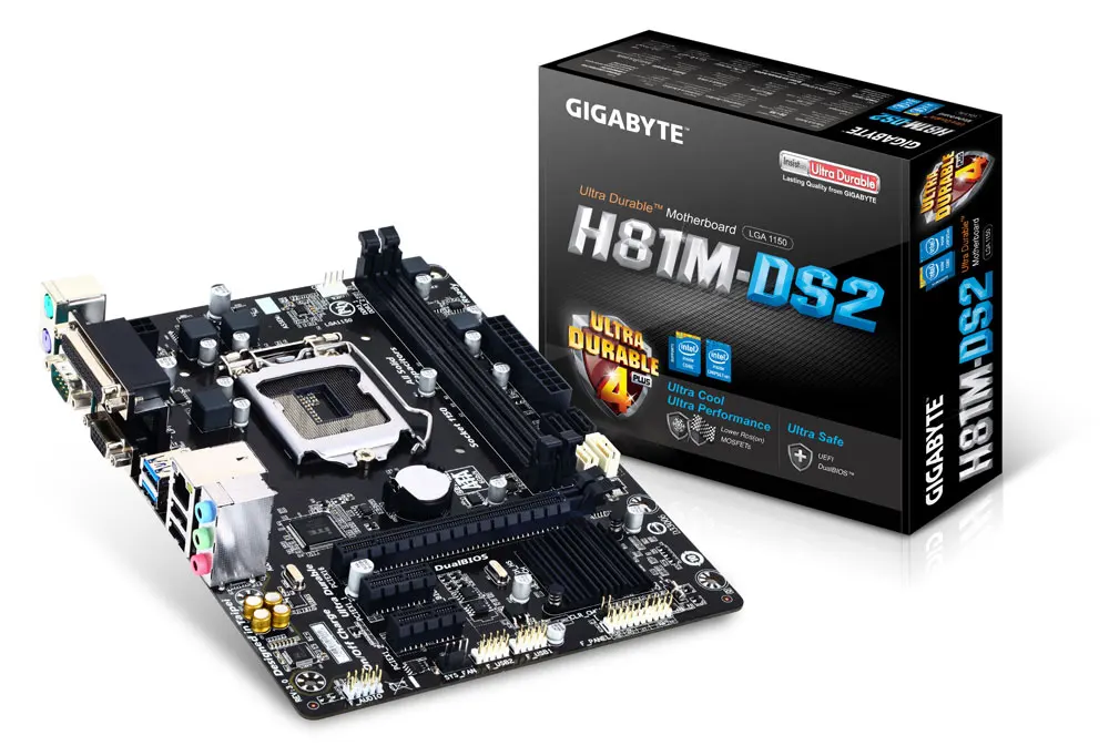 Gigabyte GA H81M DS2 (REV.3.0) M-ATX Intel H81/DDR3/Double Channels/SSD/16G/USB3.0/STAT3.0/New/Can support i7 4790K cpu/LGA 1150 |