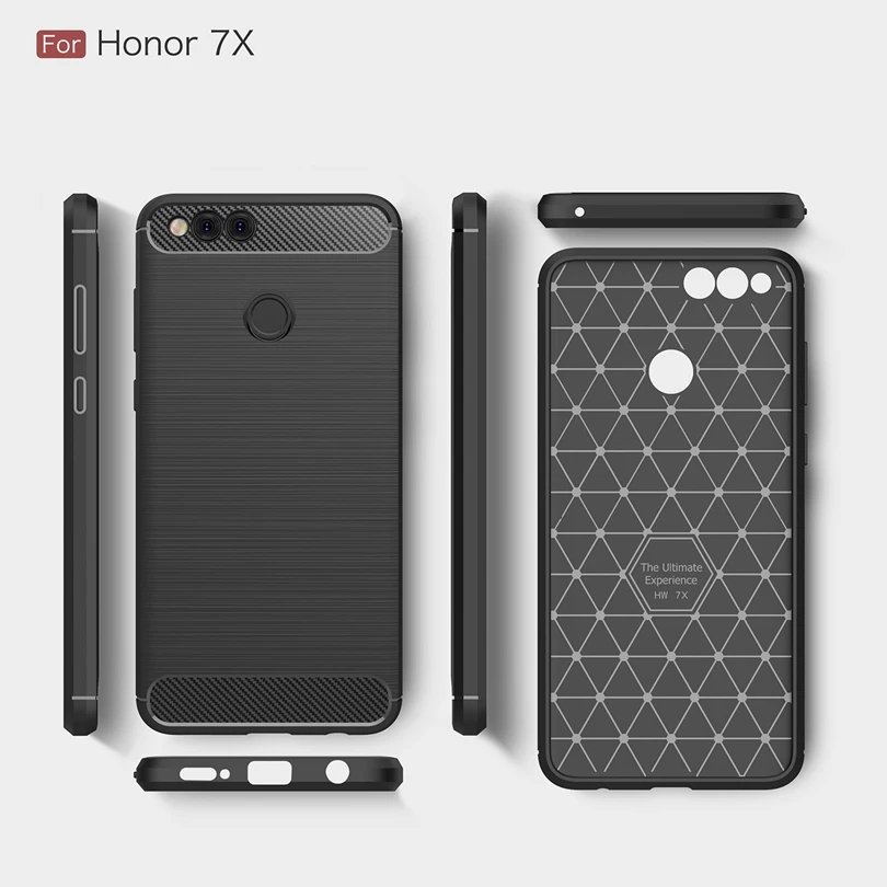 For Huawei Honor 7X / Honor7X 5.93&quot Case Slim Rugged Hybrid Armor Shockproof Soft Rubber Silicone Phone Cases Cover |