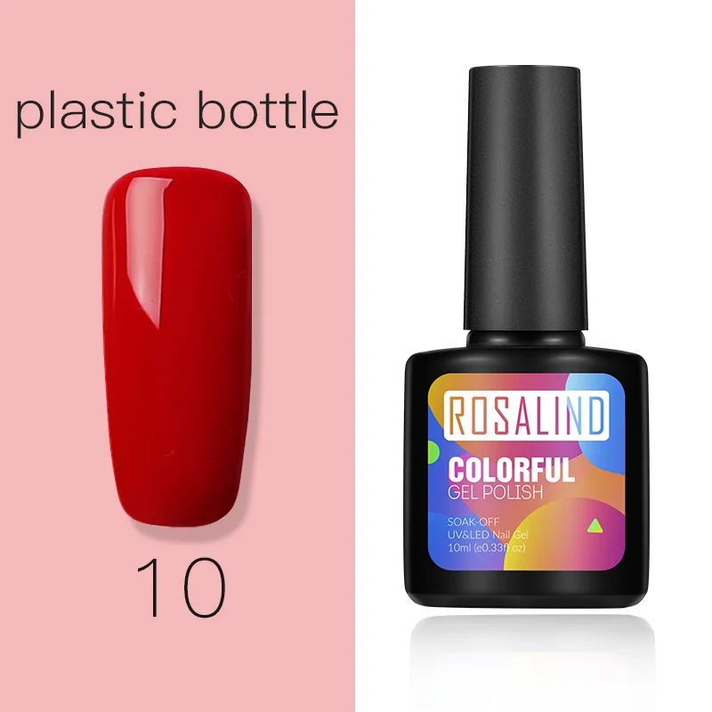 Plastic 10 Гель-лак ROSALIND для ногтей, УФ-цвет, светодиодный Праймер, набор для нейл-арта, базовый слой, гель-гибридные Лаки, Гель-лак для ногтей - Цвет: Plastic 10