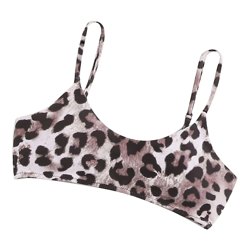 Женский бикини с леопардовым узором Топ Maillot De Bain Femme Сексуальный купальник Топ Купальники с ремнями для женщин на подкладке; Бразильский бикини# P10