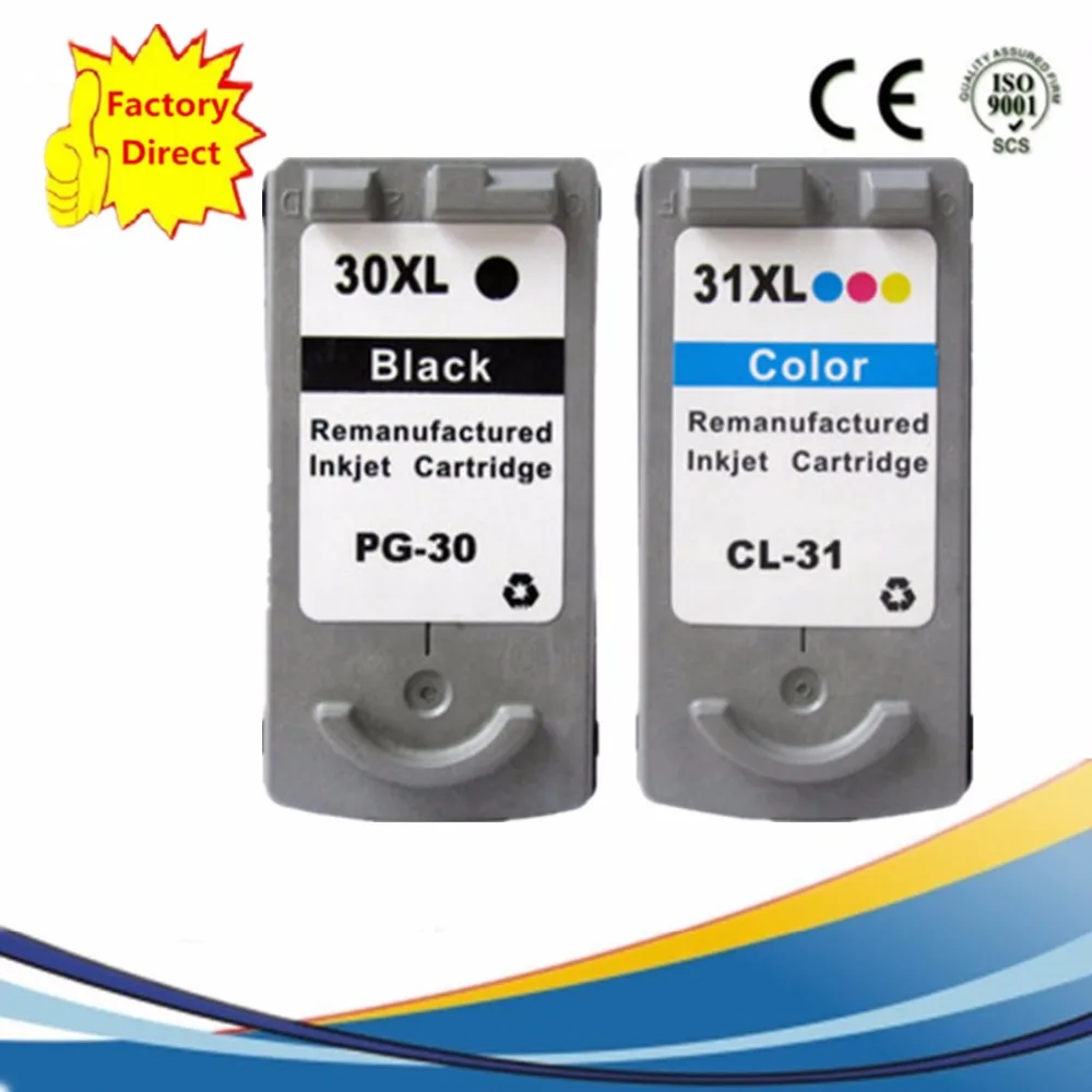 PG-30 PG30 PG 30 CL-31 CL31 CL 31 картриджи с чернилами восстановленные Pixma iP1800 iP2600 MP140 MP210 MP470 MX300