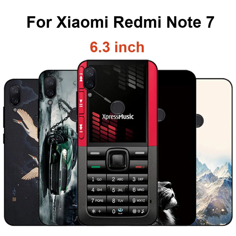 Модные мягкие силиконовые чехлы для телефонов Xiaomi Redmi Note 7 чехол с рисунком из