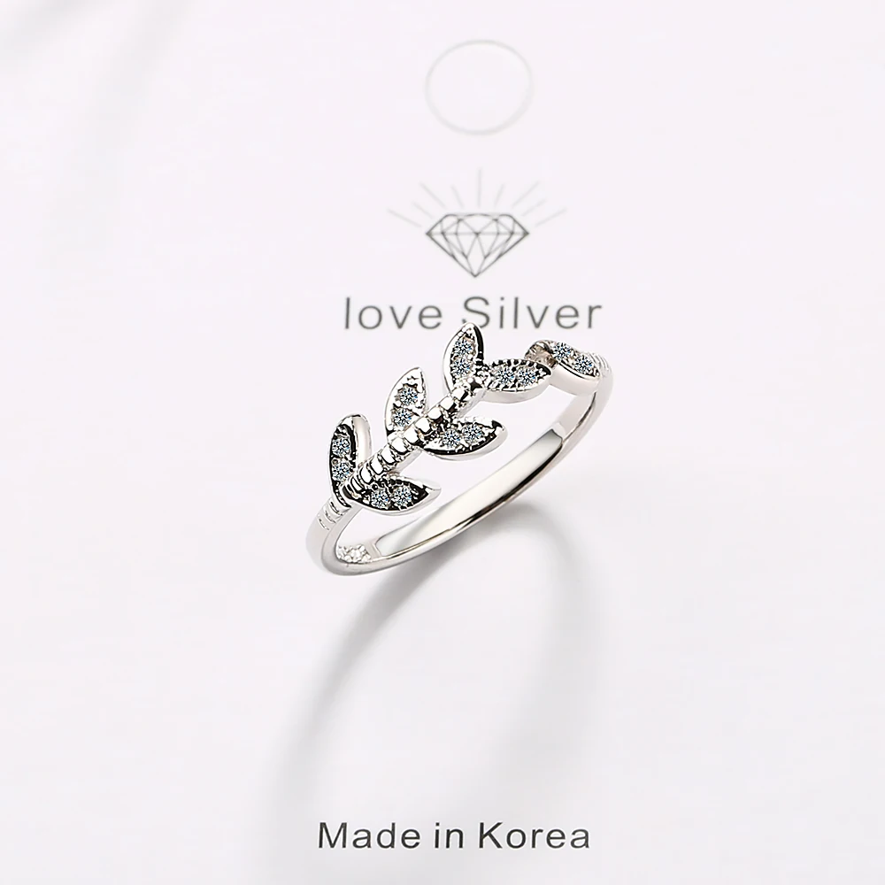 Новое кольцо из стерлингового серебра с регулируемым размером романтическое для