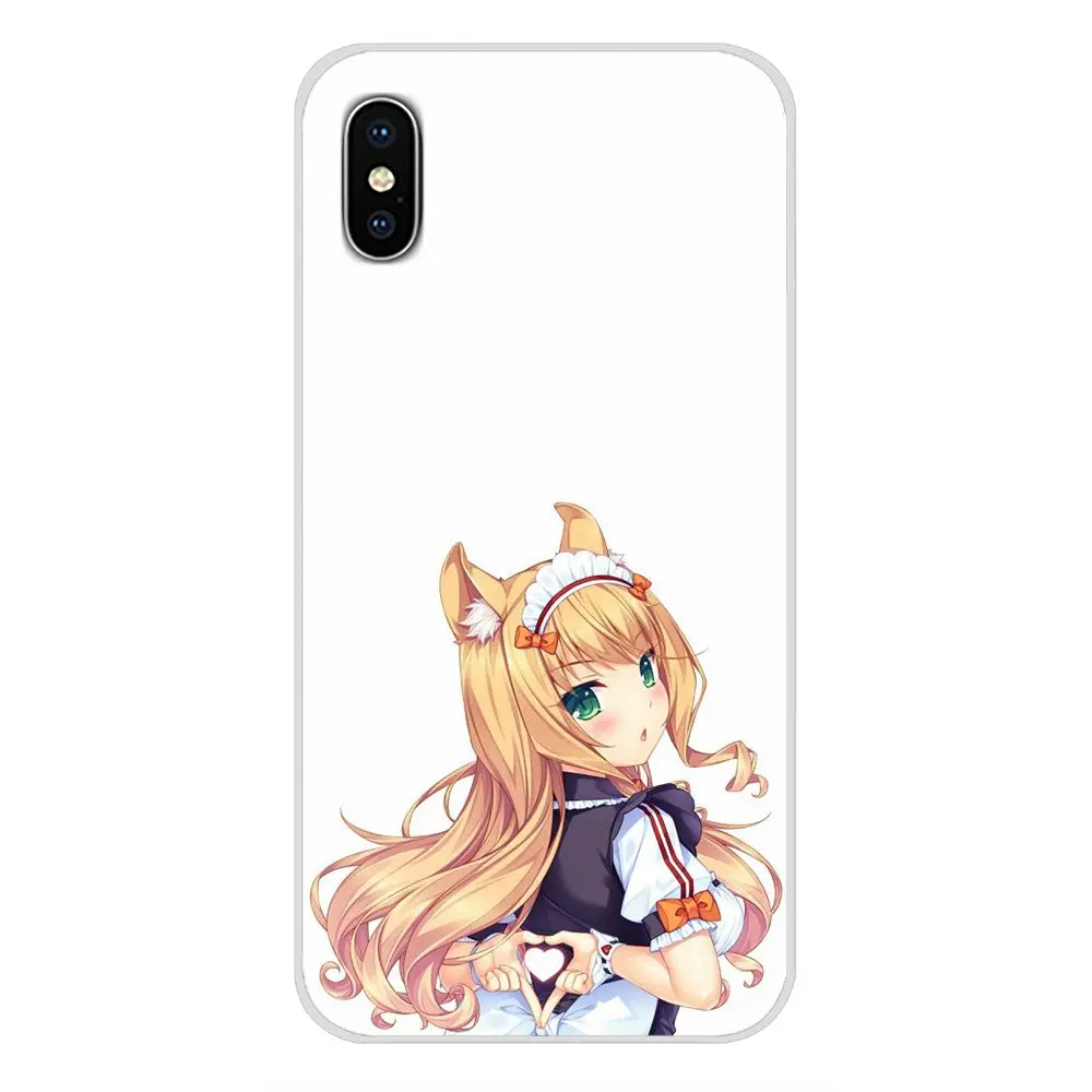 images 10 Аниме с изображением кошки Неко для девочек Kawaii для samsung Galaxy S4 S5 мини S6 S7 край S8 S9 S10 Plus Note 3 4 5 8 9 Аксессуары для мобильного телефона чехлы - Цвет: images 10