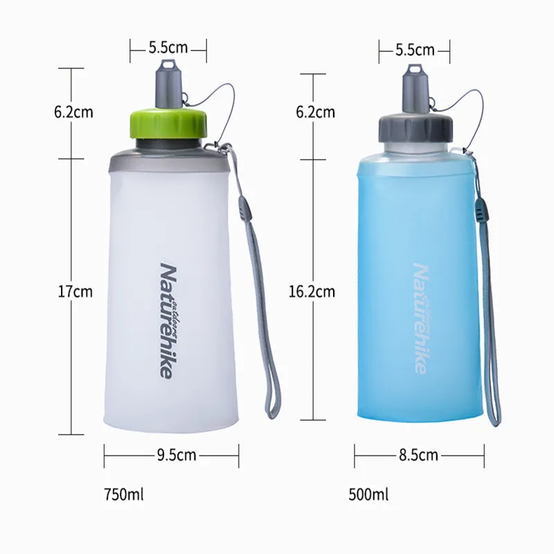 Naturehike BPA спортивный складной мягкий мешок для воды бутылка чайник фляжка