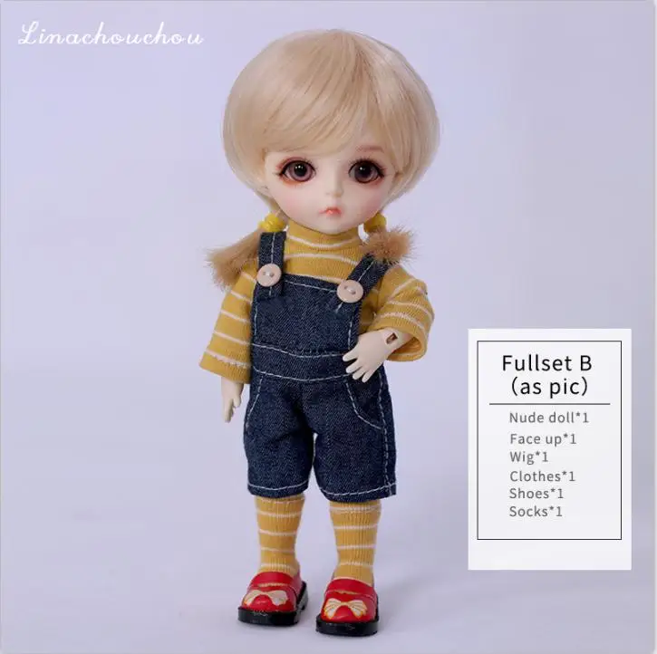 LCC Baby Miu 1/8 BJD SD фигурки из смолы модель детские куклы глаза высокое качество подарки на Рождество или день рождения - Цвет: Fullset B in NS