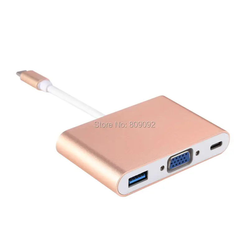 Кабель-адаптер 3 в 1 с разъемом Type-C на VGA USB 0/USB-3.1 Female | Компьютеры и офис