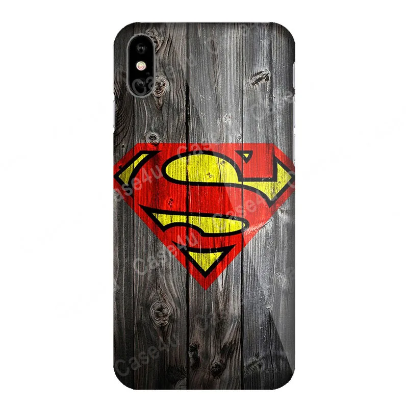 wood superman Чехол Marvel, Мстители, Супермен, чехол для iPhone X, 5S, 6, 6 S, 7, 8 Plus, паук Бэтмэн, Капитан Америка, чехол для телефона для iPhone 10 - Цвет: wood superman